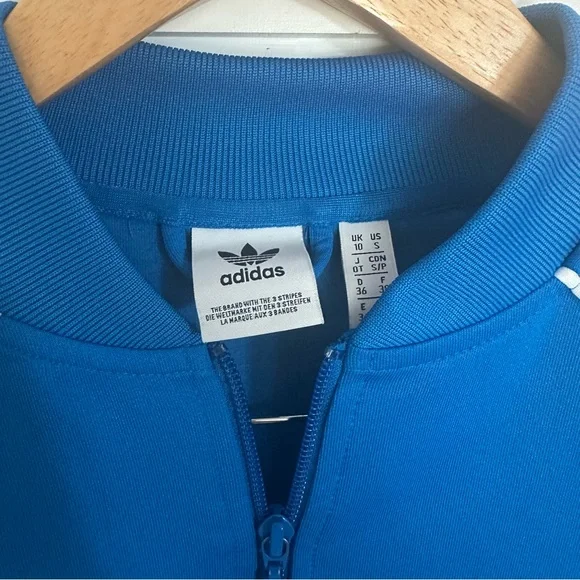 Blue Adidas Zip Up Jacket - Picture 2 of 3